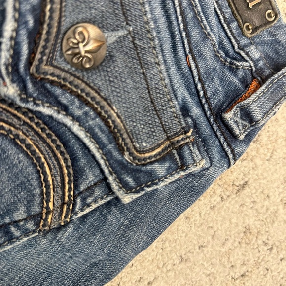 Rock Revival Distressed Indigo Wide Leg Jeans - Picture 12 of 13